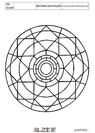 Mandala boyama sayfaları